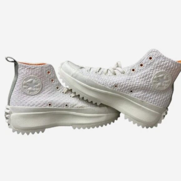 Converse Run Star Hike Hi Egret Peach Women 7.5 Sneakers - Picture 1 of 5